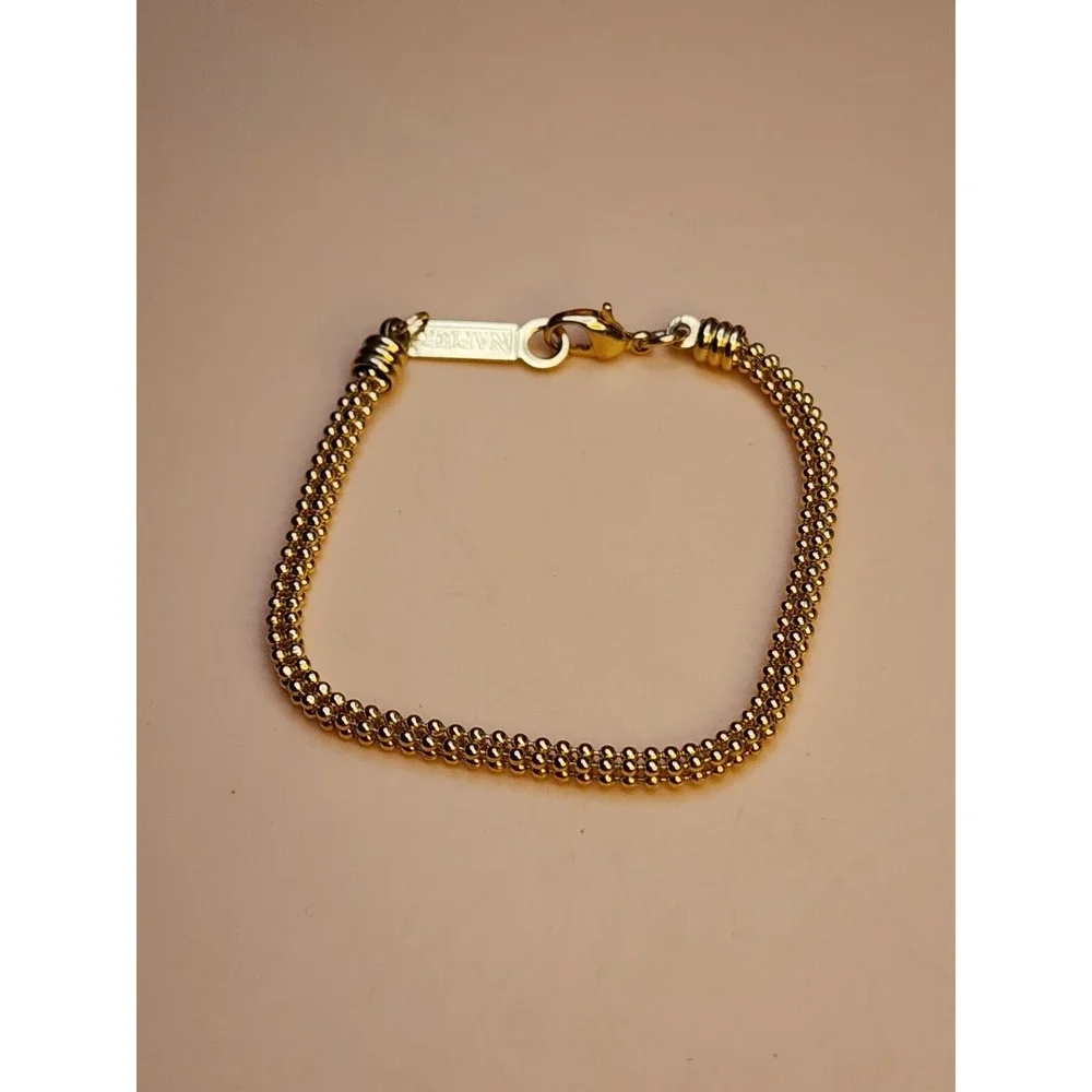 New Designer NAPIER Gold Tone Knobby Chain Bracelet 7 In Classy FREE $HIPPING!!